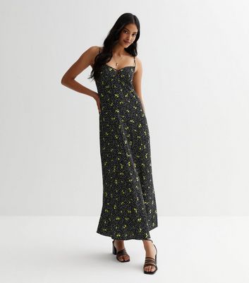 Black patterned hotsell maxi dress