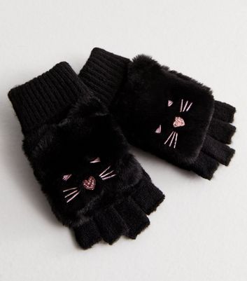 Girls bobble sales hat and gloves