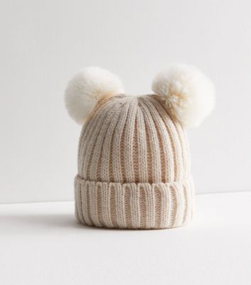 Cream ladies sales bobble hat