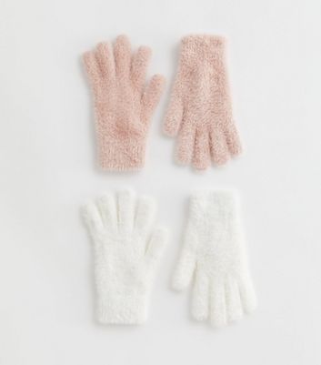 White knit clearance gloves