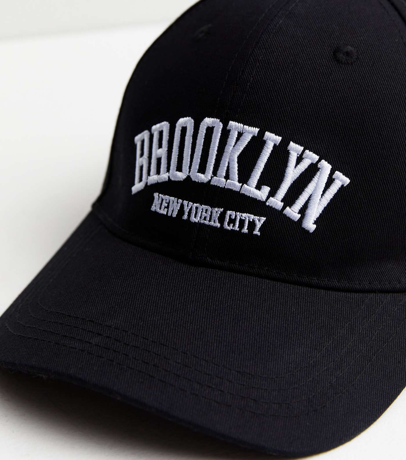 Black Brooklyn Embroidered Cap Image 3