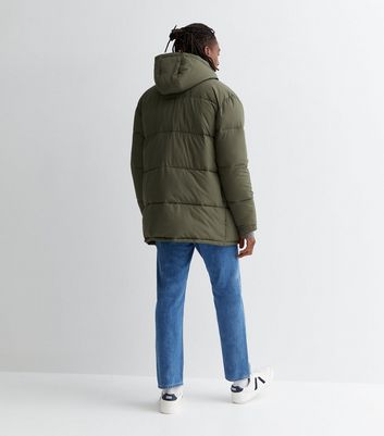 Khaki Hooded Puffer Jacket | New Look