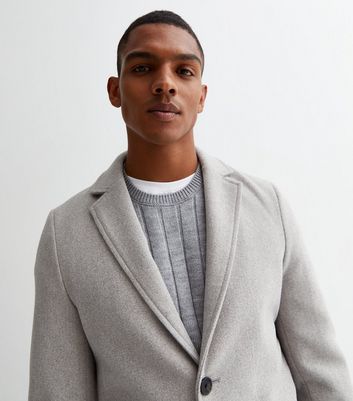 Grey Formal Coat New Look