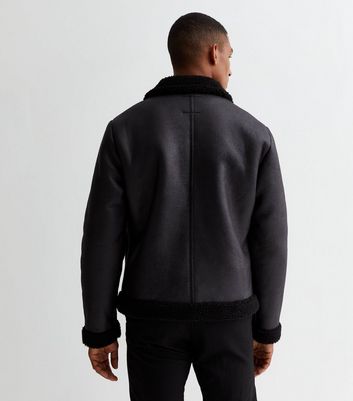 New look black outlet aviator jacket