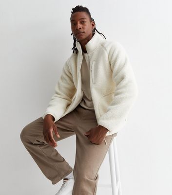 New Look harrington jacket in off white - ShopStyle