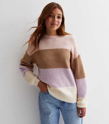 KIDS ONLY Multicolour Colour Block Ribbed Knit Long Sleeve Jumper