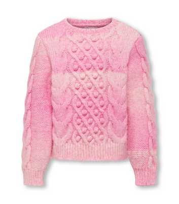 KIDS ONLY Pink Cable Knit Long Sleeve Jumper