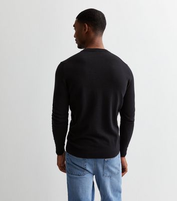 Mens slim clearance fit black sweater