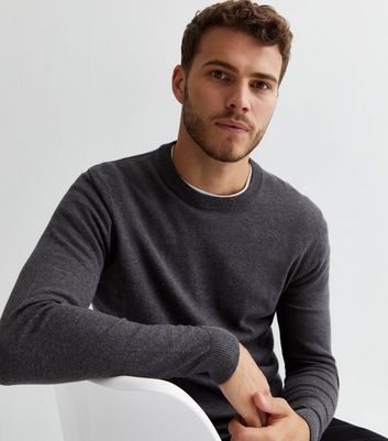 Fine knit grey jumper sale