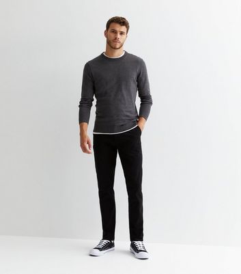 Black shirt grey clearance jumper