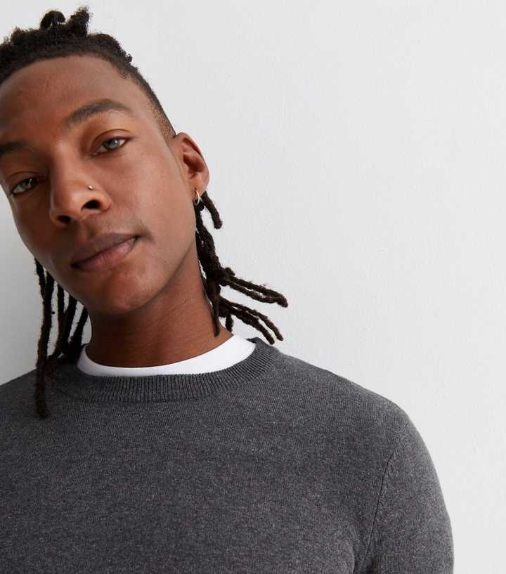 Fine Knit Dark Grey Jumper Mens Michael Kors Fine-knit Sweater