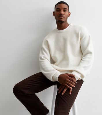 Off White Soft Knit Crew Neck Relaxed Fit Jumper | New Look
