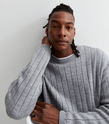 Mens oversized cable hot sale knit sweater