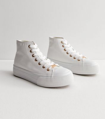 Womens white sale leather trainers sale