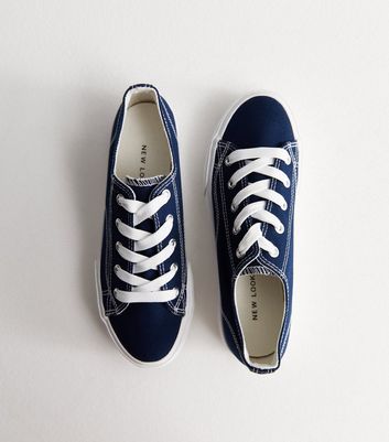 Dark blue canvas on sale shoes