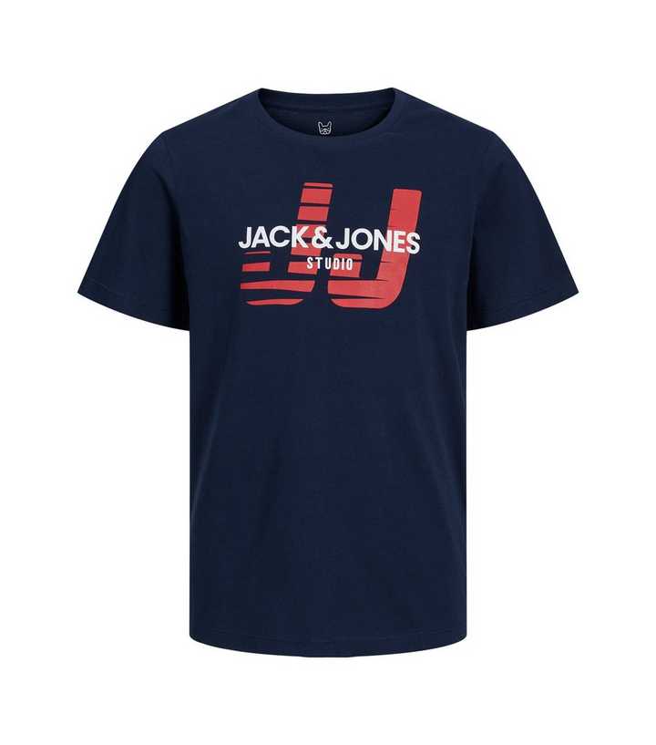 Verfijning Maak plaats hoe Jack & Jones Junior Blue Cotton Logo T-Shirt | New Look