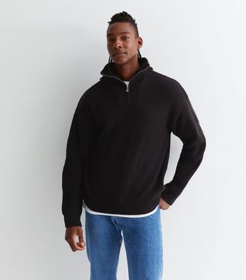 Black quarter 2024 zip jumper