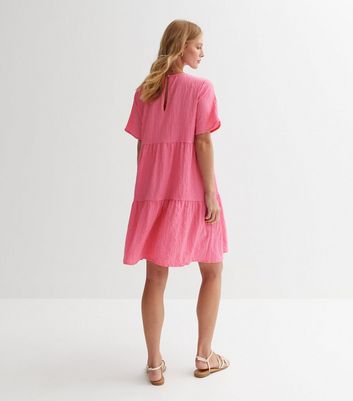 Maternity Pink Tiered Smock Dress | New Look