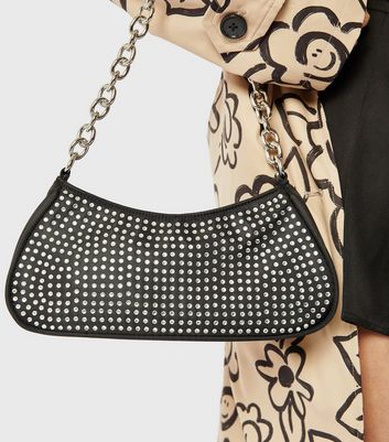 Skinnydip Black Silver Chain Strap Shoulder Bag New Look