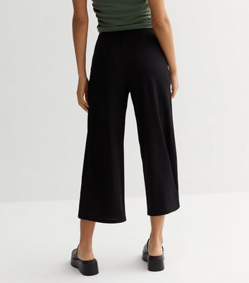 Petite black cheap cropped trousers