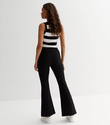 Ribbed flared best sale trousers petite