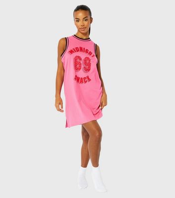 Skinnydip Pink Midnight Snack Oversized Pyjama Vest New Look