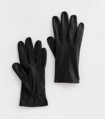 Black Leather Gloves