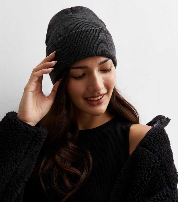 Dark Grey Knit Beanie