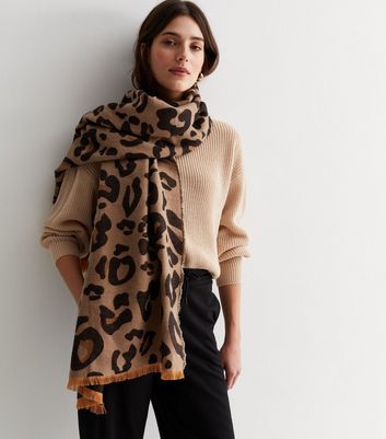 Leopard print scarf new deals look