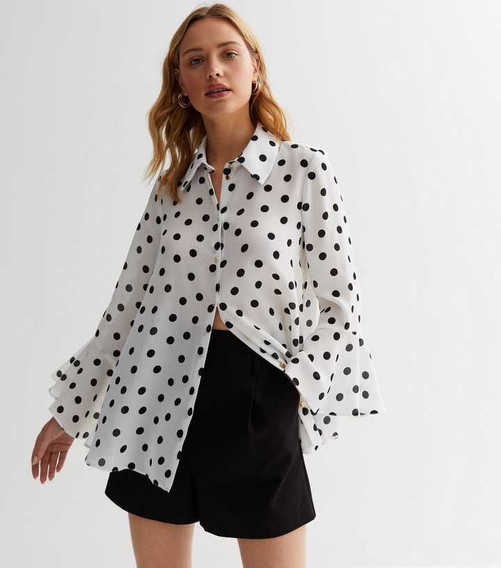 new look polka dot blouse