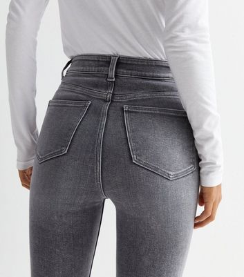 Grey high waisted outlet skinny jeans