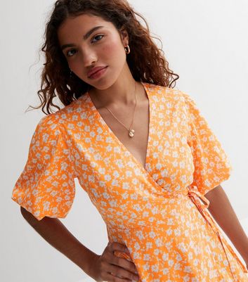 Petite shop orange dress