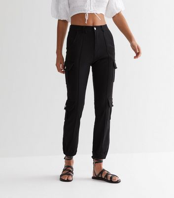 Black cargo best sale joggers women