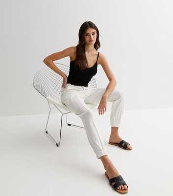 Pink Vanilla White Utility Trousers