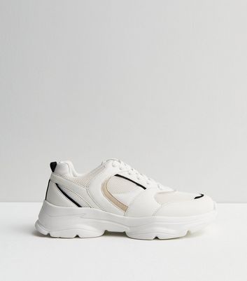 Mens white best sale chunky trainers