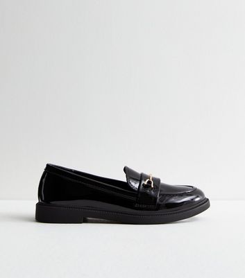 New look black deals patent loafers