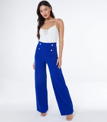 Evelyn Royal Blue Pleated Palazzo Pants42 US 6  Blue  Pleated palazzo  pants Pleated Royal blue