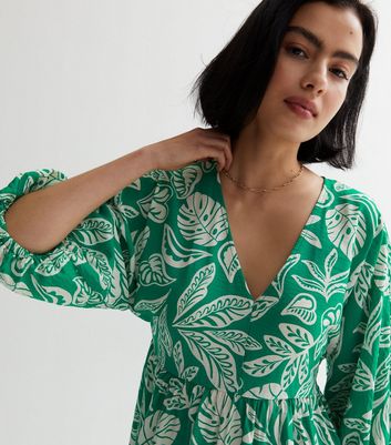 New look leaf print hot sale dress