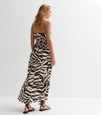 Black and white outlet bandeau dress