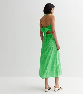 New look outlet green spot dress