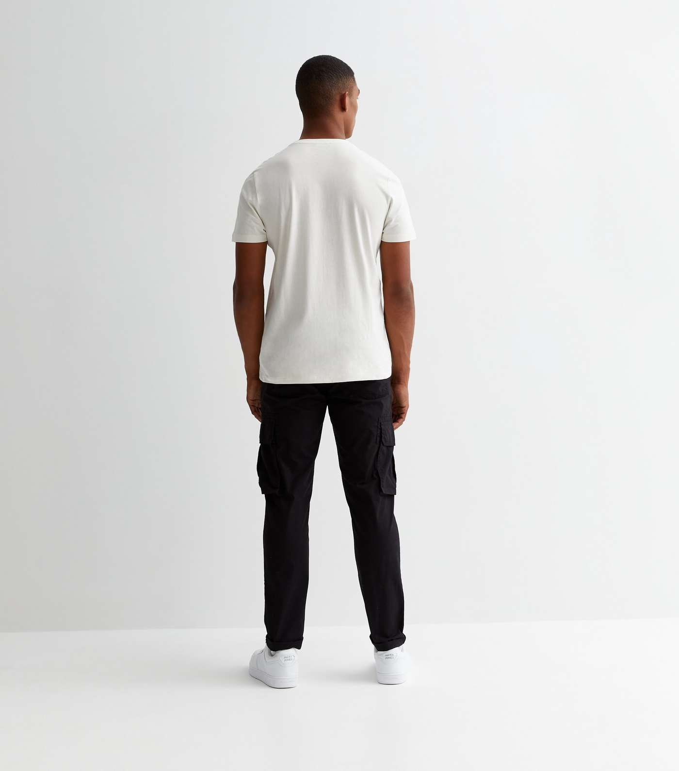 Black Ripstop Cotton Cargo Trousers Image 4