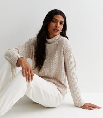cream turtleneck jumper womens