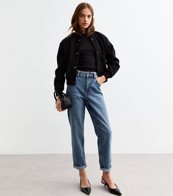 Nuovo vintage high quality high waisted double breasted mom jeans