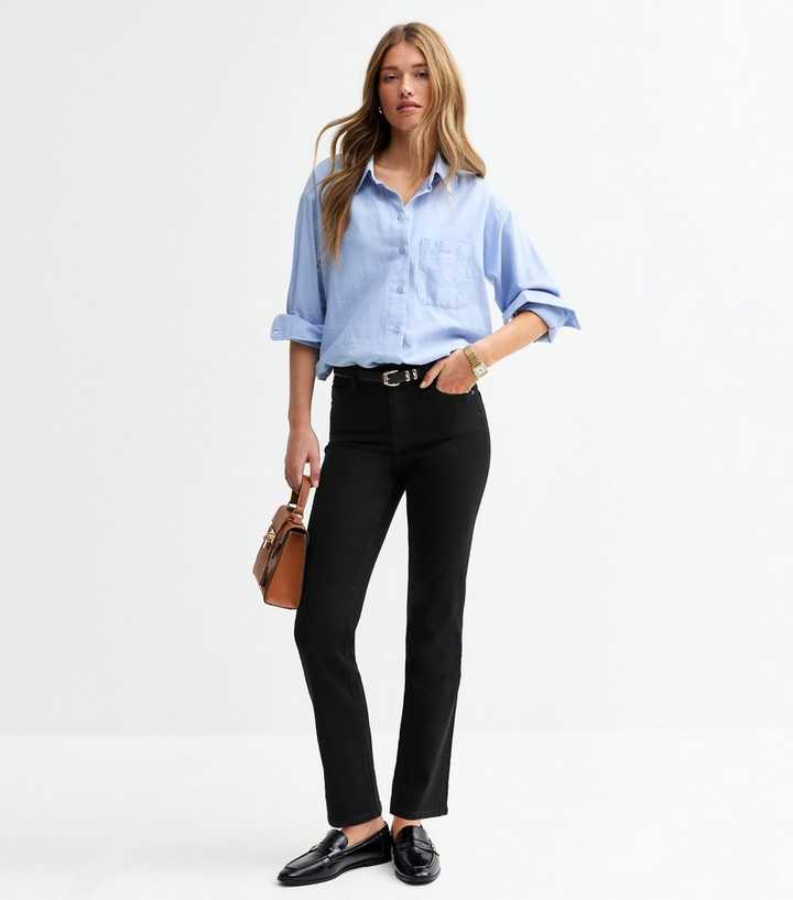 Stay Black Full Length Slim Straight Jeans