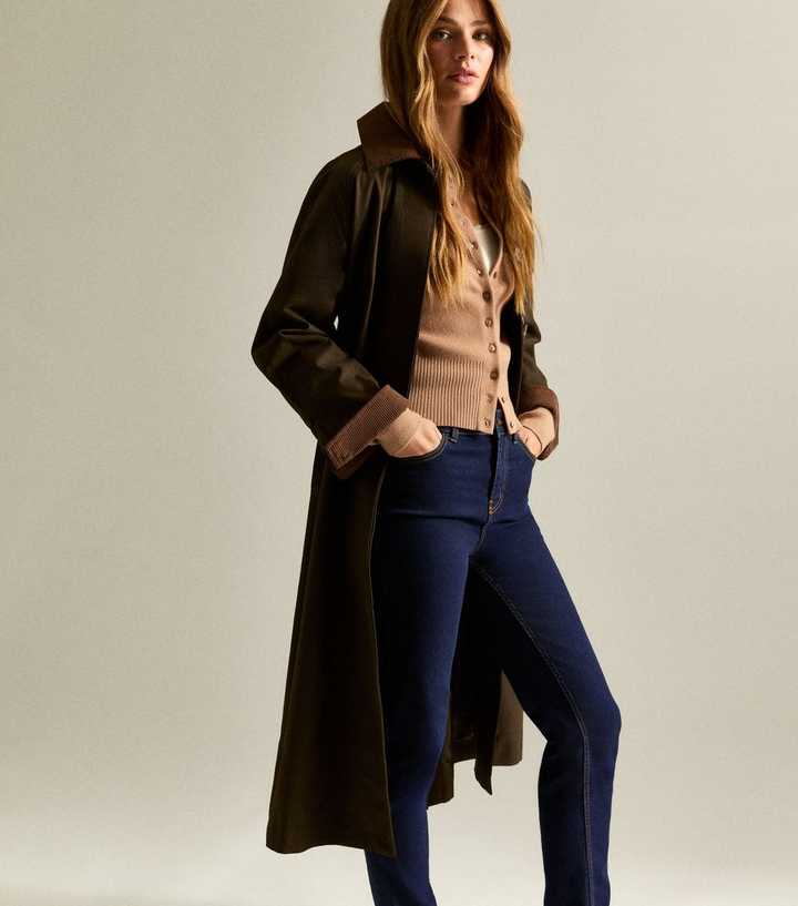 Navy Blue Full Length Slim Straight Jeans 