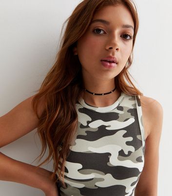 Girls camo tank outlet top