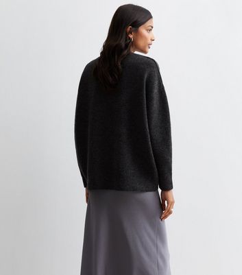 Black knitted outlet oversized jumper