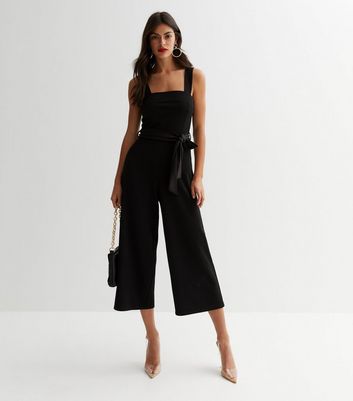 Black jumpsuit with store tie waist