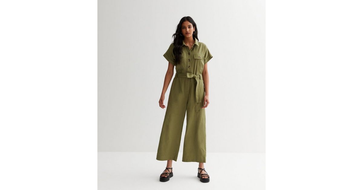 Dark Olive Ultra Soft Cap Sleeve Jumpsuit