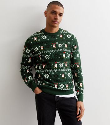 Green 2025 christmas jumpers